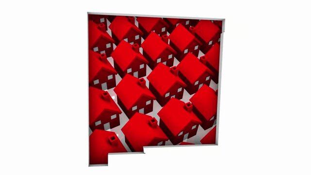 New Mexico NM State Homes Houses Construction New Neighborhoods Suburbs 3d Animation