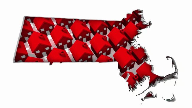 Massachusetts MA State Homes Houses Construction New Neighborhoods Suburbs 3d Animation