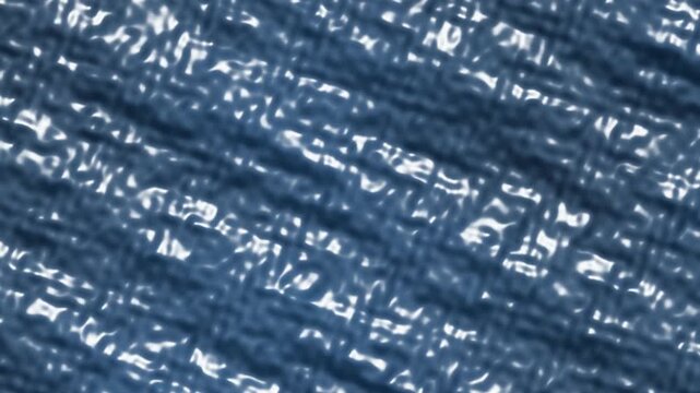 Calm Water Surface Ripples and Sparkling Sky Reflections Seamless Loop in soft navy tones