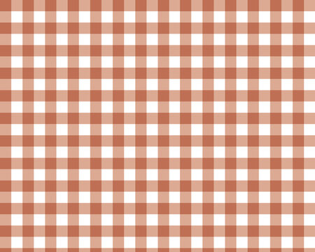 Peach Gingham Check Seamless Pattern
