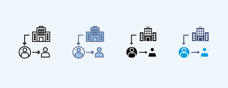 Middleman Multiple Icon Illustration Vector