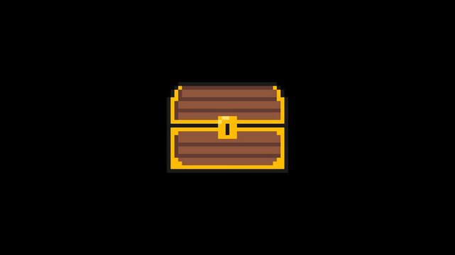 Pixel Art Chest Opening Animation
