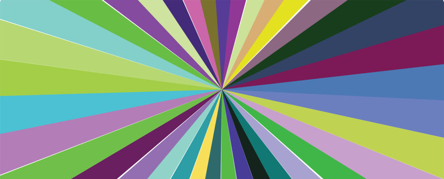 Colorful radial sunburst pattern with intense multicolored beams radiating outward from the middle
