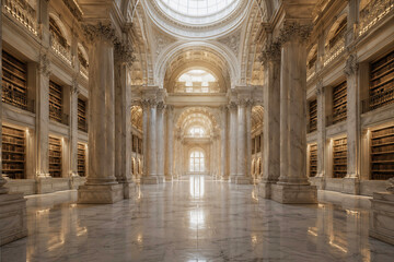 Obraz premium Ancient Marble Library Hall