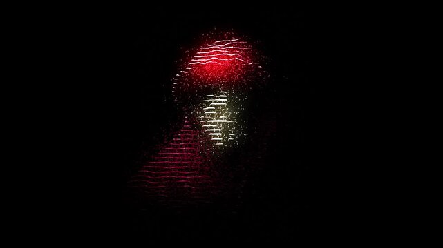 cyber security web hacking technology hacker mask data protection firewall wave animation with particle flow background wallpaper linux