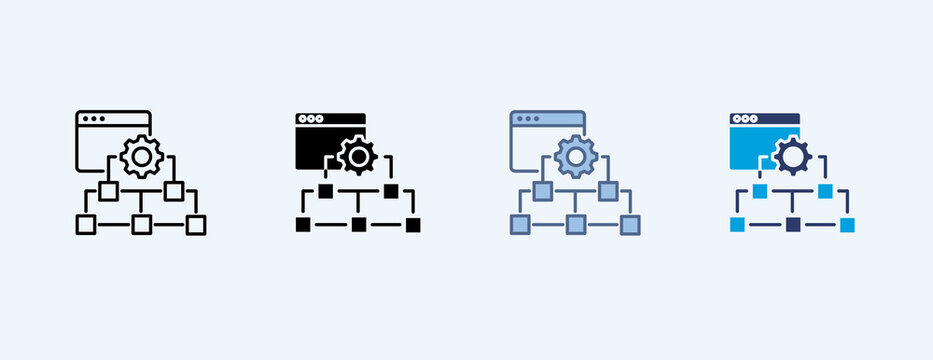Framework Multiple Icon Illustration Vector