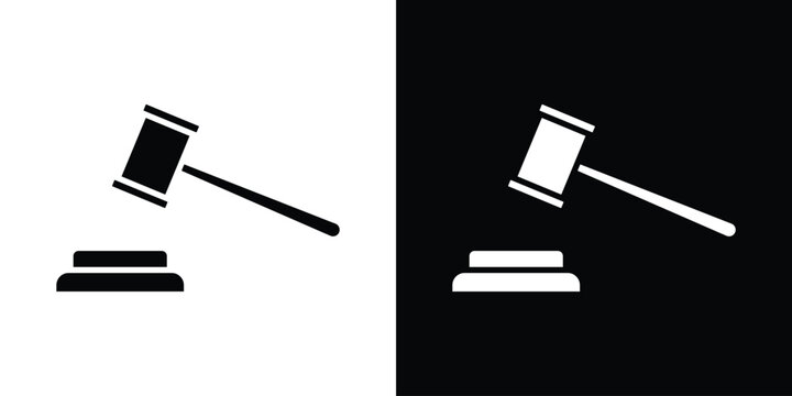 Gavel icon minimal illustrations series