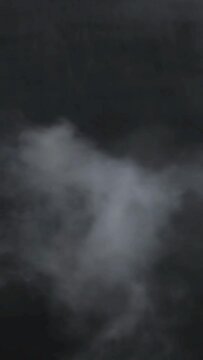 Abstract White Smoke and Fog Floating on Dark Background