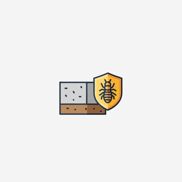 Pest Control and Termite Protection Icon for Building Foundations