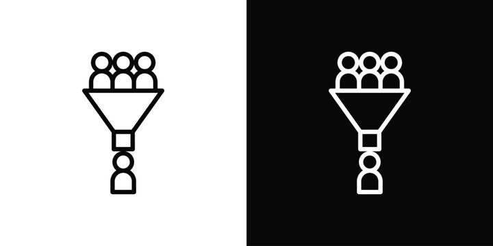 sales conversion icon outline elements series