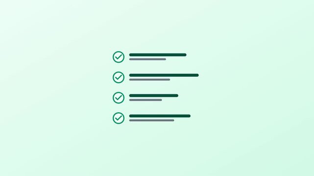check list web template animation Emerald Mint Pastel Success Progress Web Form 4K