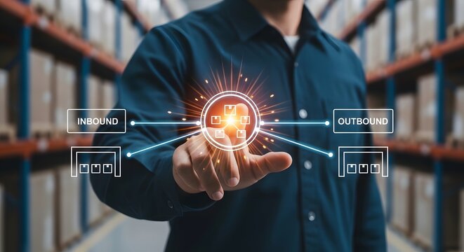Supply chain management system interface with digital logistics network flow
