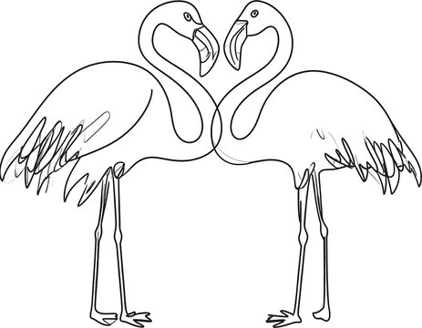 Two giraffes standing side by side illustration.