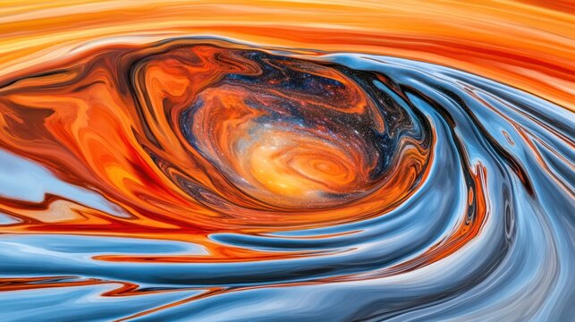 Abstract swirling vortex of colors