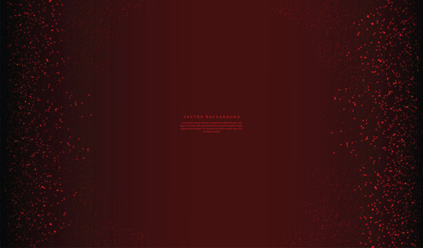Dark red glitter particle background vector abstract