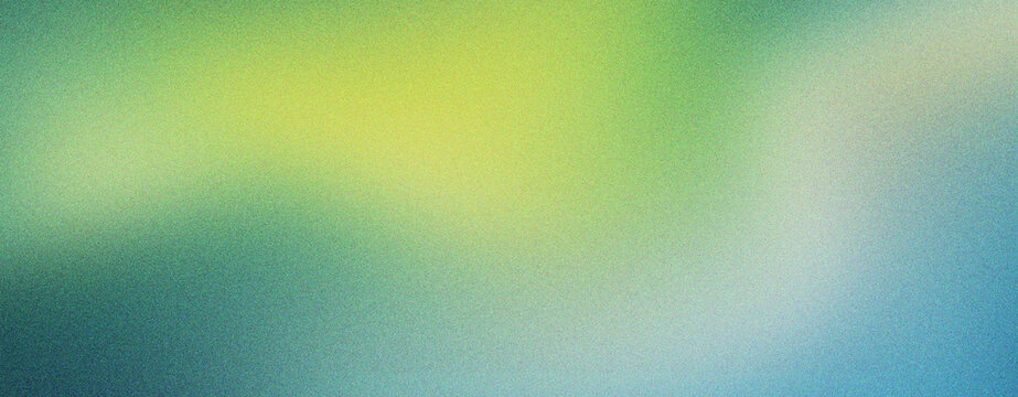 Abstract grainy gradient background with soft green and blue tones. Minimalist blurred texture for modern web design. Organic ethereal color wash for presentation slides and creative media.