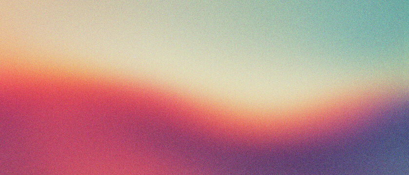 Vintage grainy gradient background with soft light leak texture, retro abstract blur in pastel pink and teal colors, nostalgic film aesthetic for creative web design and social media banners.