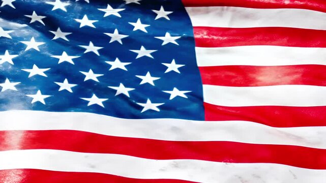 american flag waving in the wind