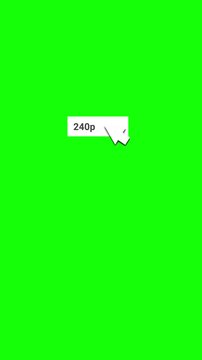  Video Quality Selector Menu Overlay &ndash; Green Screen