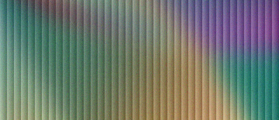 Iridescent fluted glass texture with vertical ribs and colorful light refraction. Holographic ribbed glass background for modern design. Abstract corrugated glass surface with rainbow gradient. © VEXLO