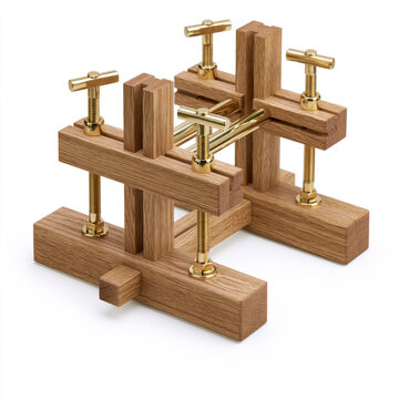 Traditional wooden bookbinding press bookbinder workshop equipment