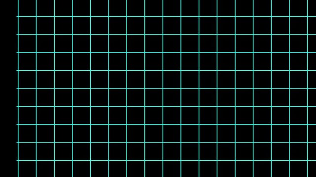 Clean animated white grid lines forming a seamless geometric background on a black backdrop. Perfect for technology presentations, HUD interfaces, futuristic UI, data visualization, motion graphics,