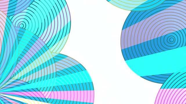 Abstract geometric circle pattern animation 4K