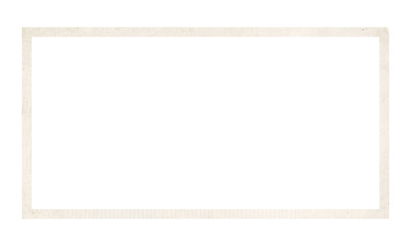 Vintage photo frame border template over transparent background with aged paper texture set.