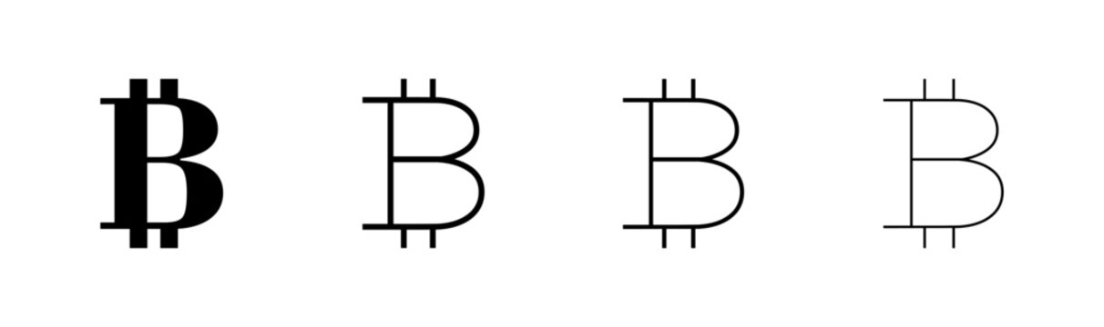 Bitcoin icon logo design. bitcoin sign and symbol. payment symbol. cryptocurrency logo