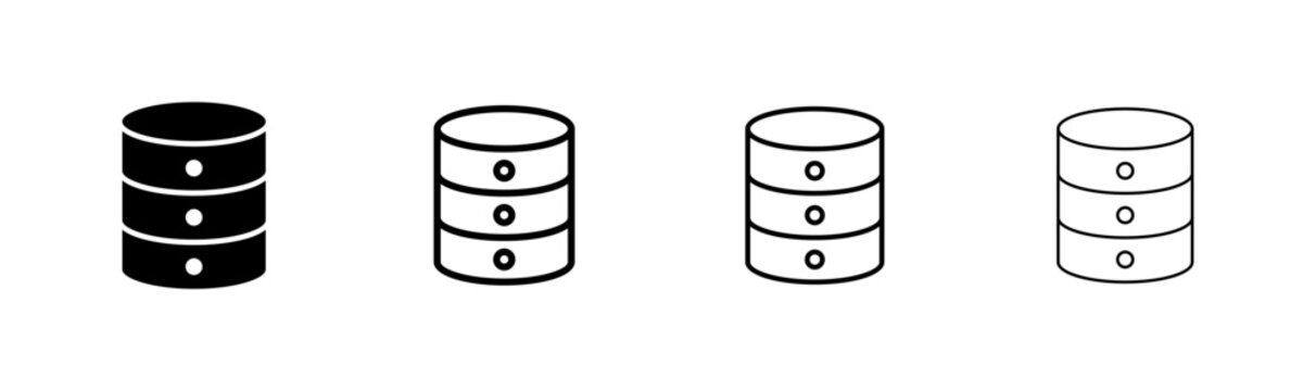 Database icon logo design. database sign and symbol