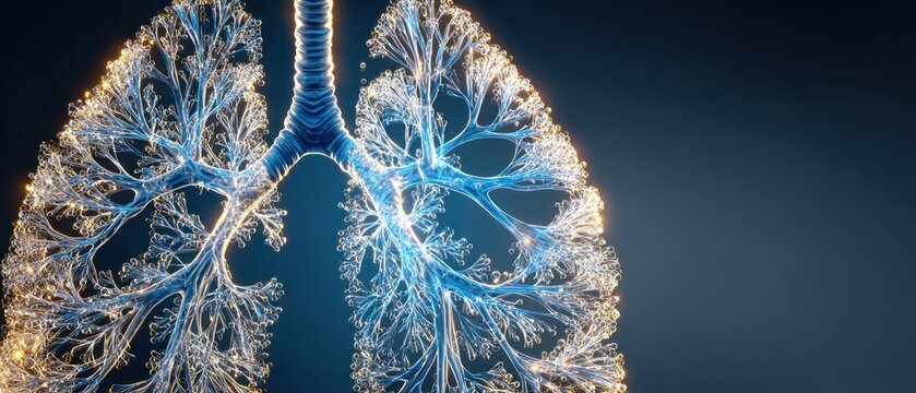 Abstract illustration of human lungs