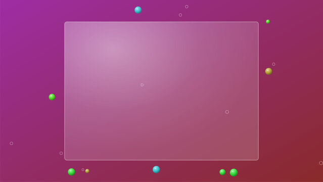 Modern abstract background featuring a glassmorphism frame for website design with liquid glass effect and soft purple gradient light particles overlay