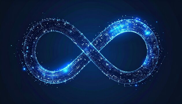 Digital Infinity Symbol Tech Data Flow Concept
