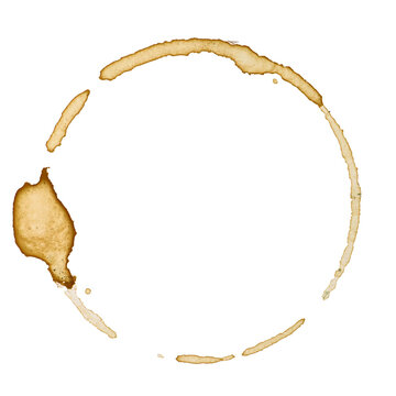 Real coffee stains, coffee ring