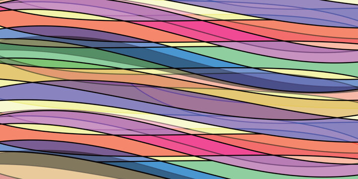 Abstract Colorful Wave Pattern Vector Background Design