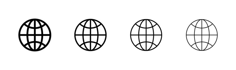 Obraz premium Web icon logo design. go to web sign and symbol. web click icon. Global search icon