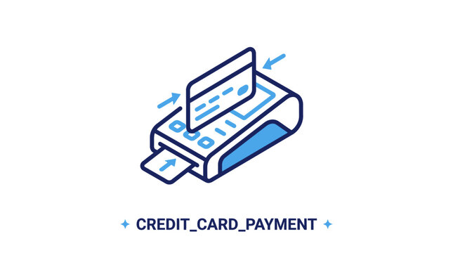 Credit card payment terminal machine.