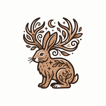 Mystical Jackalope Elegant Antle