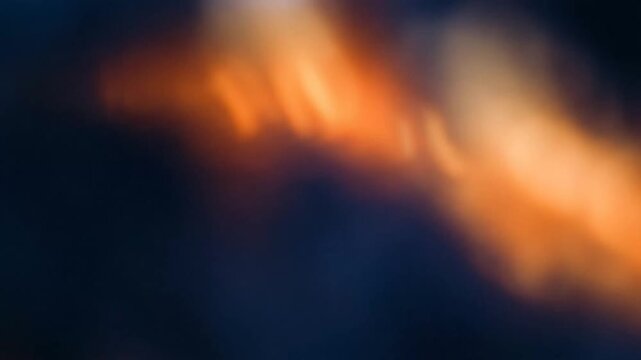 Abstract Flames and Smoke Motion in a Dynamic Scene Conveying Intense Energy