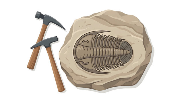Trilobite fossil discovery and geological tools