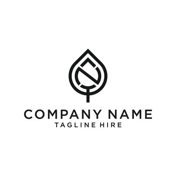 Modern Leaf Logo Design with Company Name and Tagline.