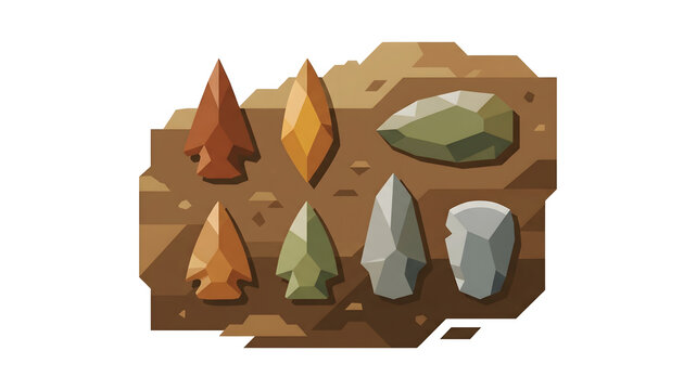 Stone age flint tools and arrowhead discovery
