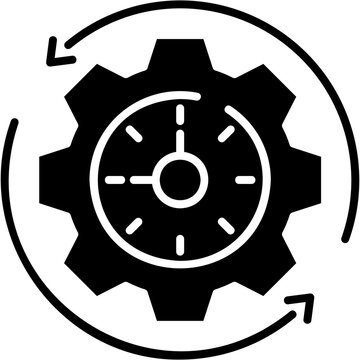 Solid Fill Flexible Hours Icon