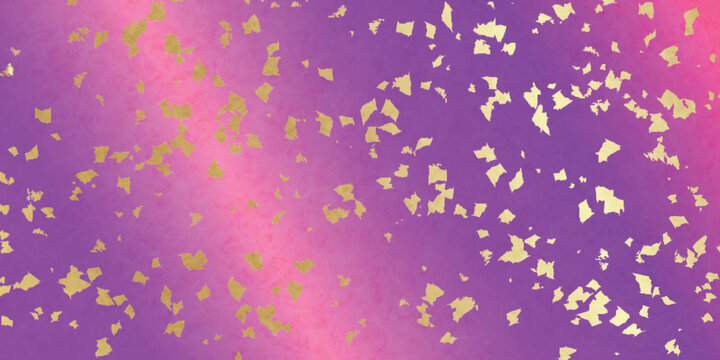 Vibrant Pink and Purple Gradient Texture with Gold Flakes