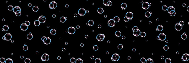 Realistic soap bubbles, water bubbles, foam bubbles © Anna collection