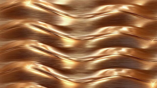 Golden flowing texture with sparkles