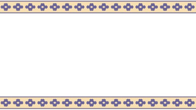 Japanese Traditional Geometric Border Frame Motion Background Looped Video