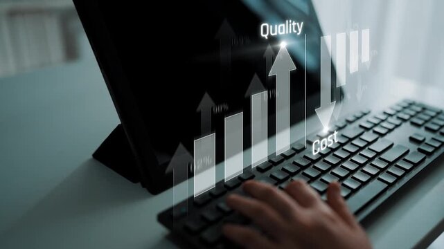 Increase quality and reduce cost represent quality, cost, and performance optimization for business strategy and resource efficiency Marrow