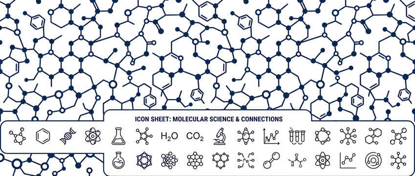 Abstract Molecular Structure Pattern Background