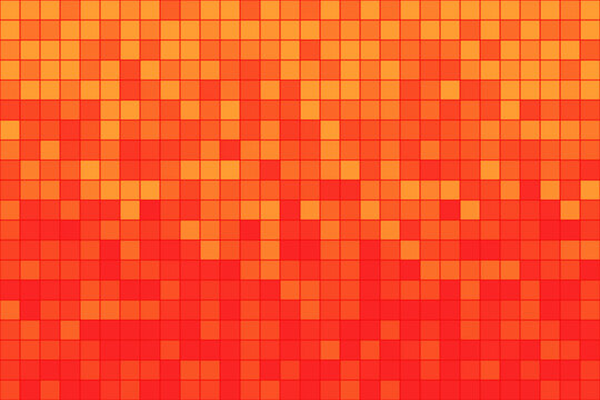 Vivid Fiery Sunset Pixel Grid Background, Hot Energy Drink and Dynamic Summer Festival Pattern